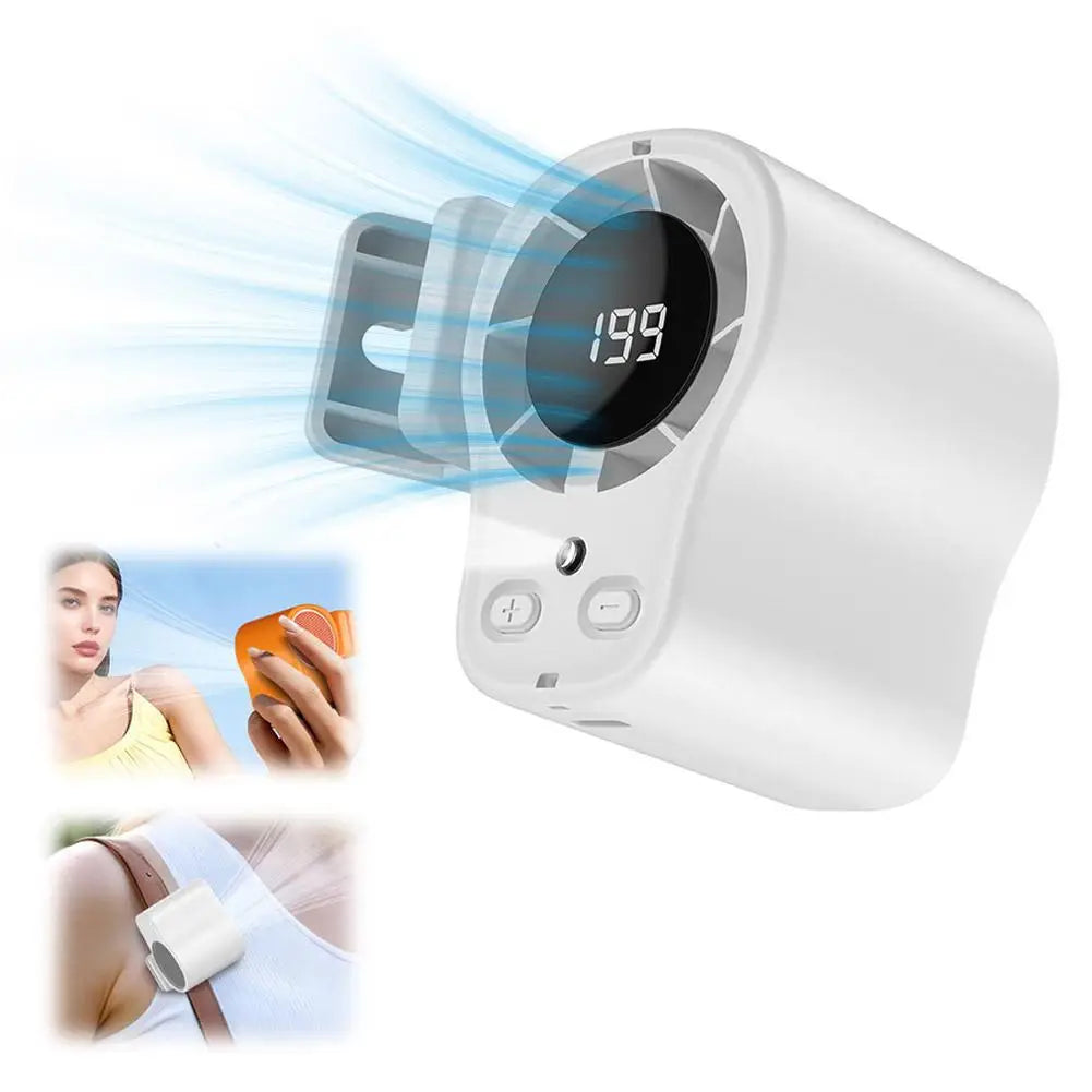 Mini Hands Free Waist Fan Portable Air Conditioner Personal Cooling Clip on Fan For Summer Outdoor Sports Travel Office Workers