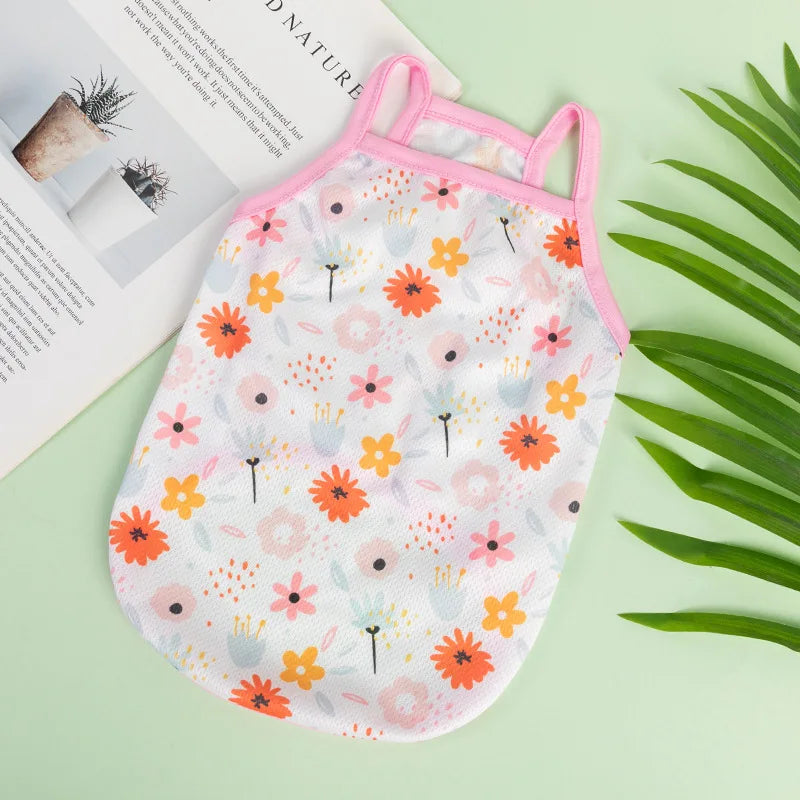 XS-XXL Ultra Thin Dog Cooling Vest Breathable Clothes Pet Clothes for Small Dogs Cute Fruit Print Summer Puppy Cat Cheap T-shirt