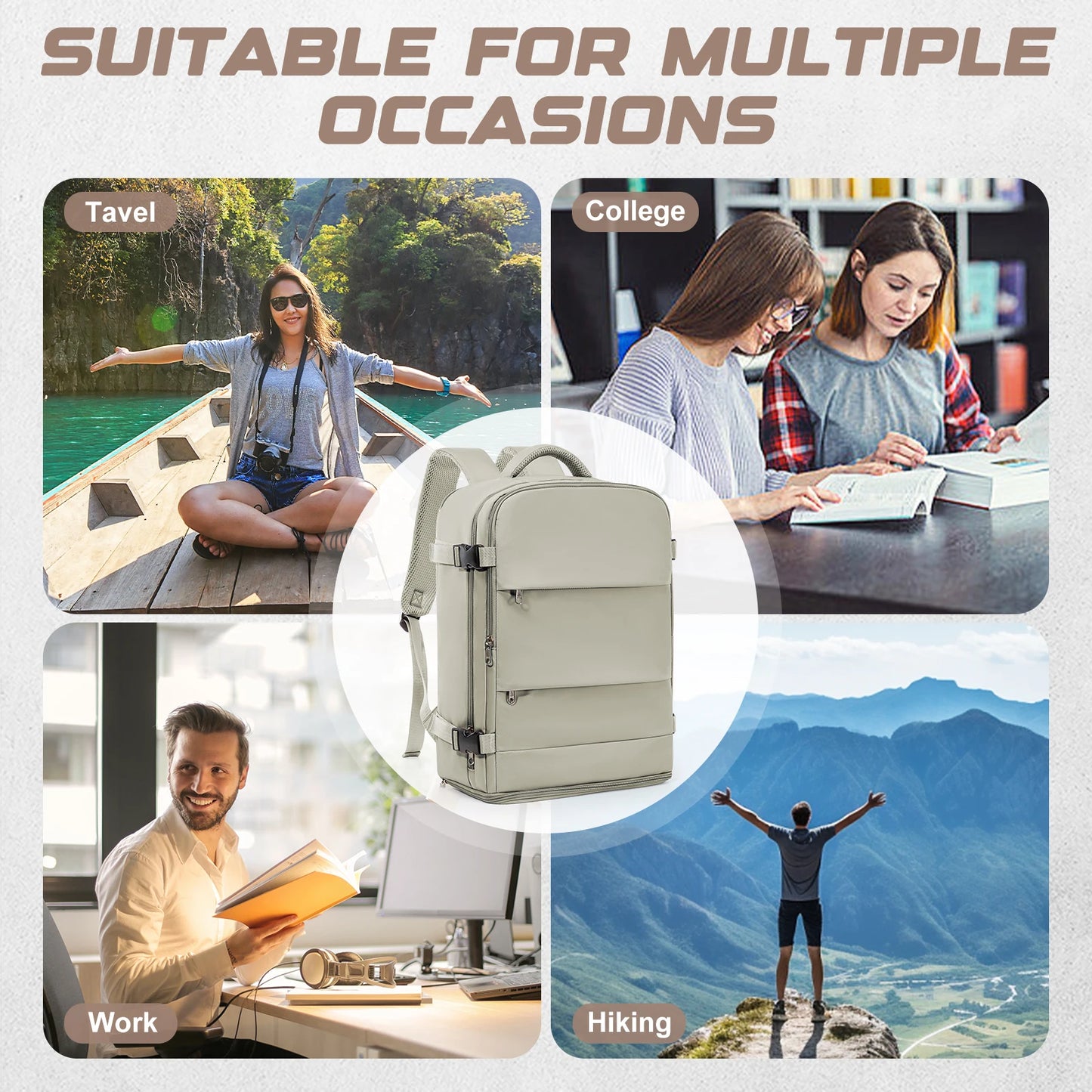 Backpack Travel 40x30x20 Ryanair Fashion Laptop Bag Women Waterproof backpack Cabin Bag Carry ons Notebook Backpack School Bag