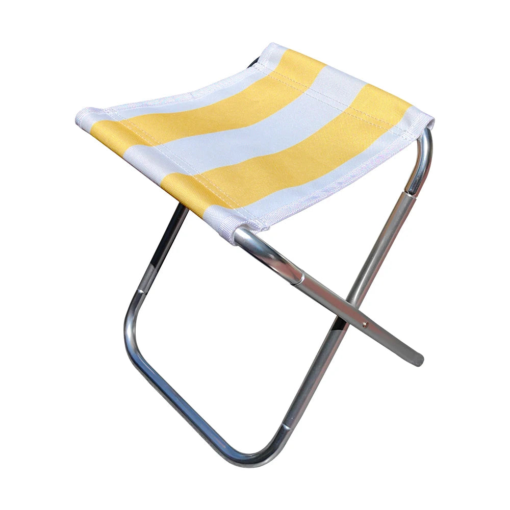 Outdoor Aluminium Alloy Portable Folding Picnic Camping Stool MIni Storage Fishing Chair Ultralight