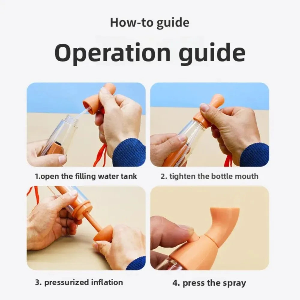 1PC Water Spray Bottle Summer Cooling Mister Set Refillable Personal Mist Pump for Outdoor Travel Home Use Bathroom Accessories