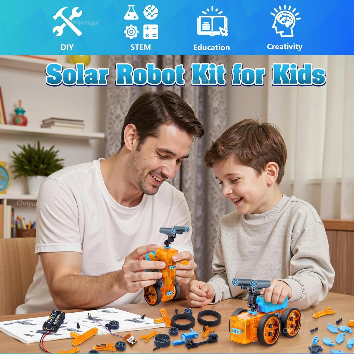 25 in 1 Solar Robot Kit Toys for Kids Boys Educational Toy DIY STEM Science Experiment Gadgets Electric Robotics Kits Gifts