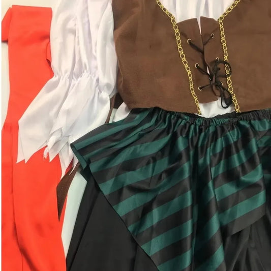 Pirate Couples Costume – Men's Captain or Women's Pirate Outfit for Halloween, One Size