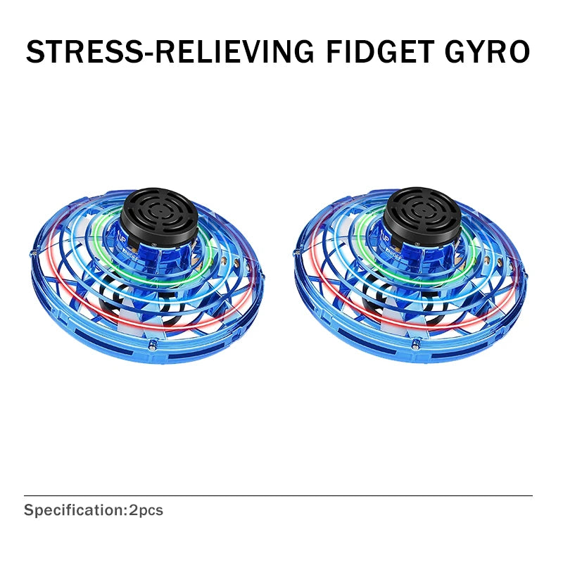 Rechargeable LED Blue Rotating Hover Flying Ball Toy Magic Hand Controlled UFO Induction Levitation Ball Kids Boys Girls Indoor