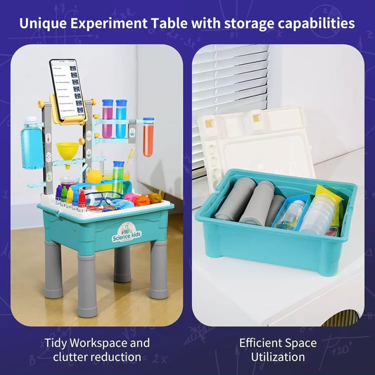 DIY STEM Educational Learning Science Toys 270 + Children's Experimental Science Kit with Lab Bench
