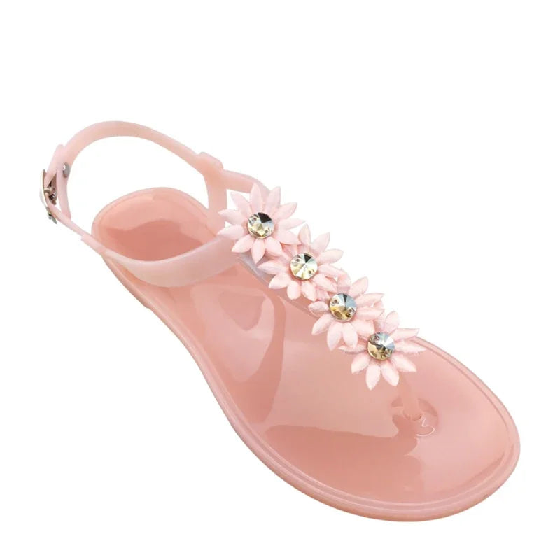 Comemore Clear Shoes Ladies Jelly Shoes Beach Vacation Sandals 2026 New Simple Trendy Flat Shoe Women Flip Flops Chaussure Femme