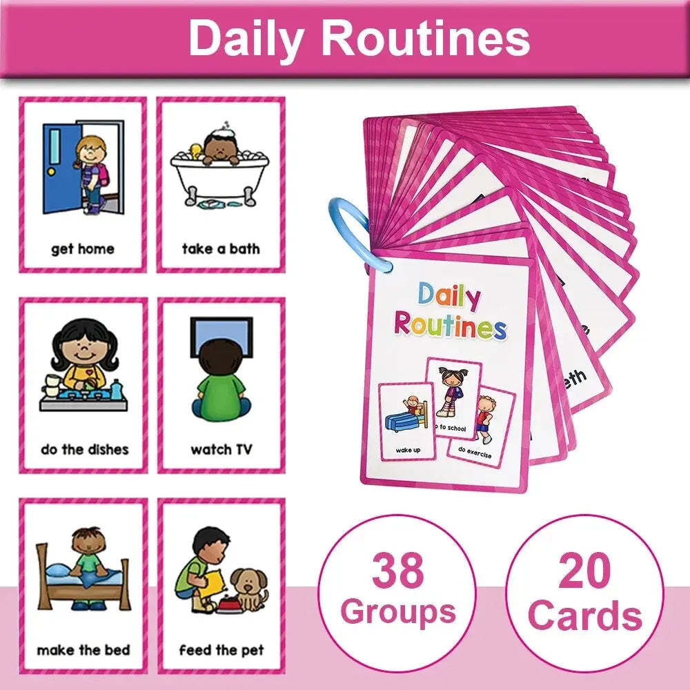 Montessori Kids Learning English Words Cards Kindergarten Teacher Early Education Teaching Aids Vocabulary Classroom Supplies