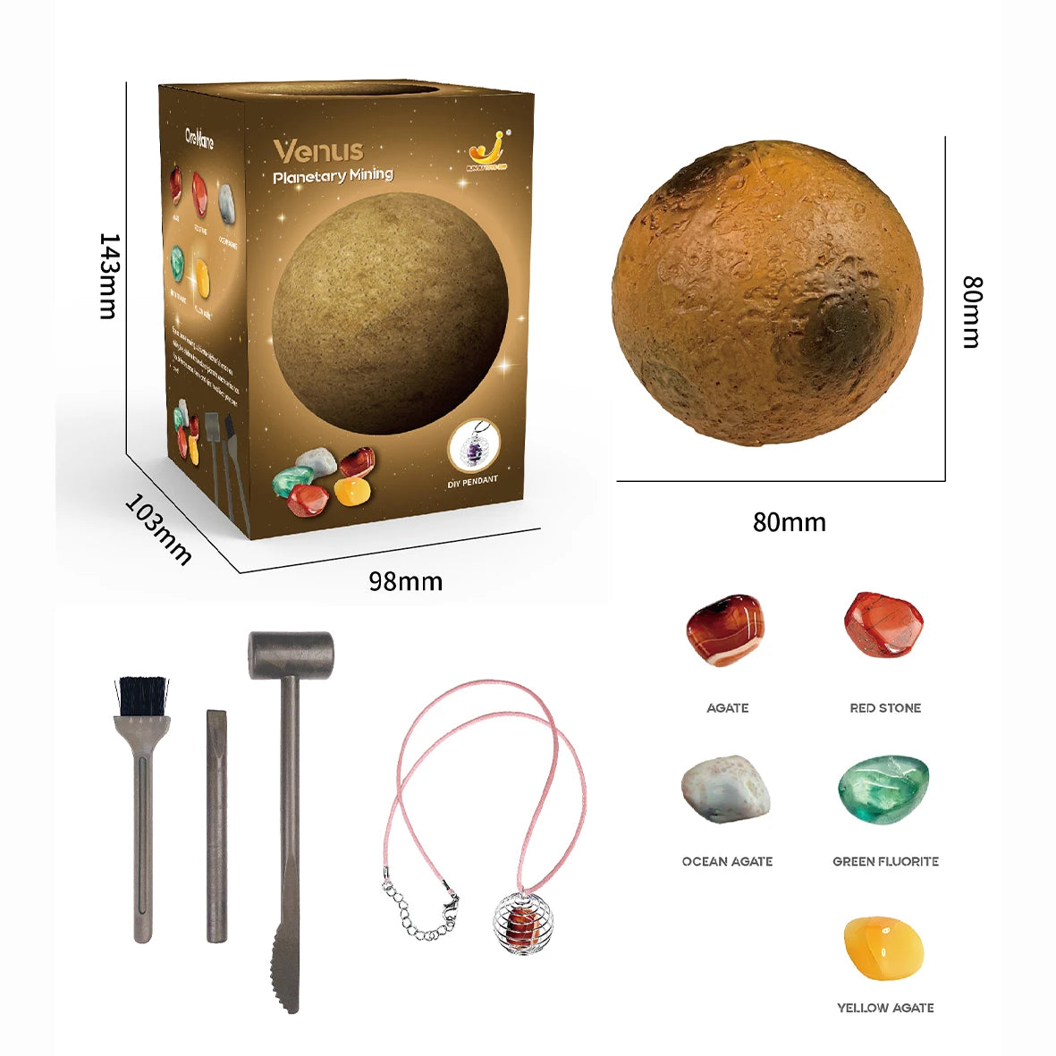 Children Archaeological Digging Toy Treasure Planet Gem Ore Exploration of The Solar System Mining Science Educational Toys