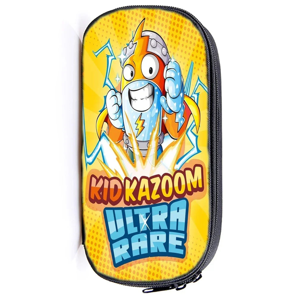 Super Zings Pencil Case Kids Pencil Holder Funny Superzings Printed Pen Bag Students Cute Bag Teens Bag Boy Girl for School
