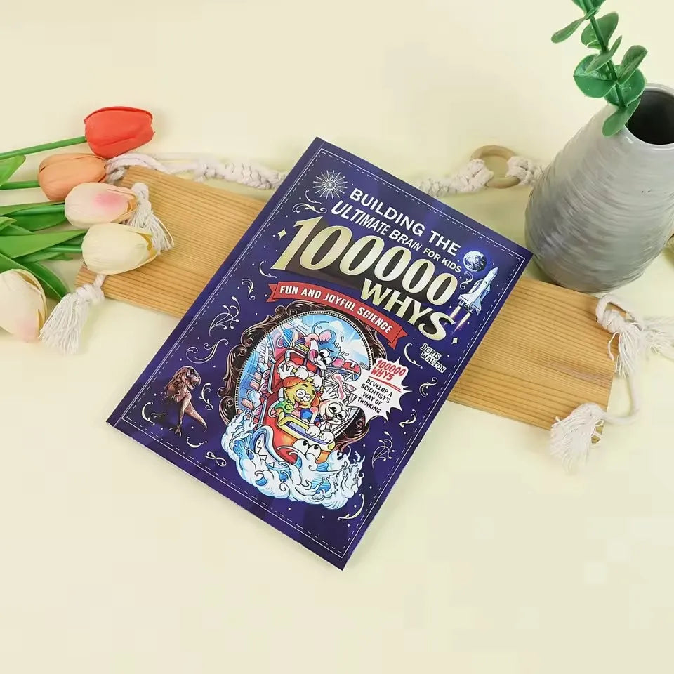 100000 Whys: Building the Ultimate Brain for Kids English Version Fun Science Cartoon Book Children's Early Education STEM Learn