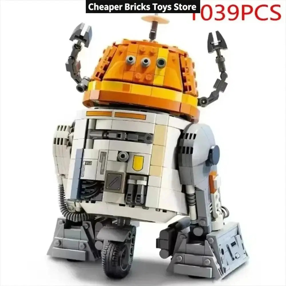 Cute Space Droid Custom Design Chopper Assembly Set: Structural STEM DIY Model for Friends Gifts Toys