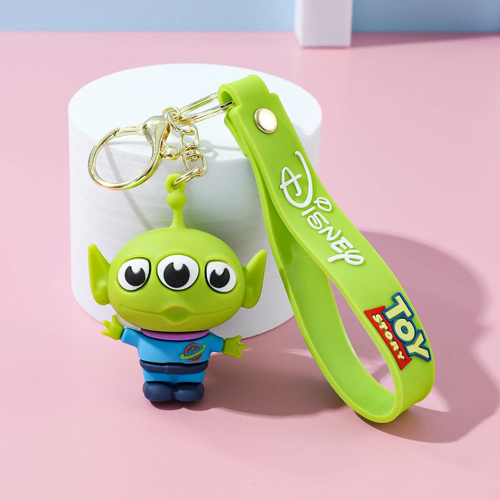 Disney 1pc or 6pcs/set Toy Story Keychain4 Woody Jessie Buzz Lightyear PVC Figures Kids Birthday Cake Bag Decoration Toy