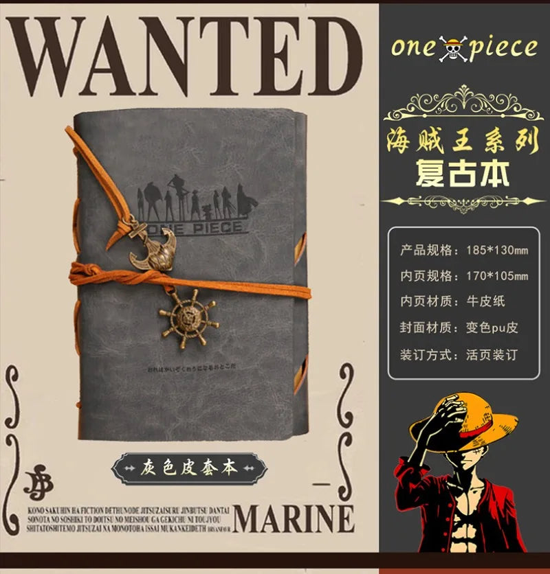 One Piece Luffy Blank page Notebook Cute Fashion Cartoon Personalized Creative Kawaii Simple Journal Birthday Gift for Friends