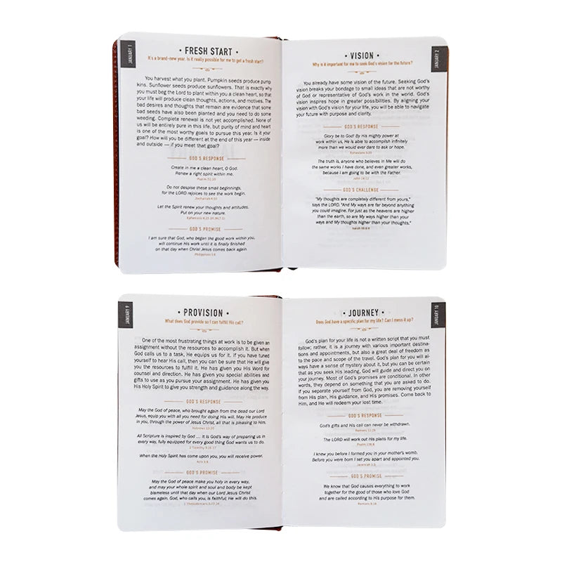 1pcs Men's Daily Devotional Journal, 365 Days of Inspirational Guidance Notebook with Premium Faux Leather Cover, Vintage Hardcover Reflection Planner for Personal Growth, Mindfulness & Spiritual Strength