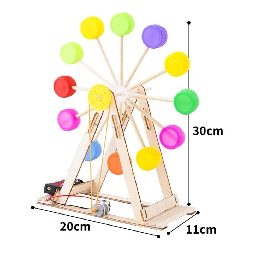 DIY Assembly Wooden Ferris Wheel Kit Handmade Craft Stem Learning Science Experiment Models Manual Assembly Home Schooling