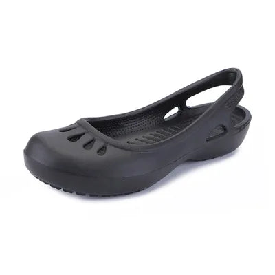 2023 Women 1 Jelly Sandals Home Non-slip Summer Hole Shoes Female Flat Slippers Plastic Female Waterproof EVA Garden