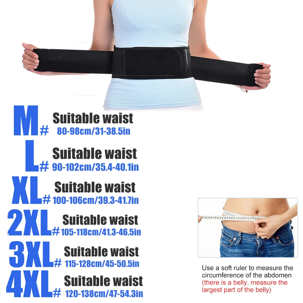 Adjustable Waist Tourmaline Self Heating Magnetic Therapy Back Waist Support Belt Lumbar Brace Massage Band Health Care