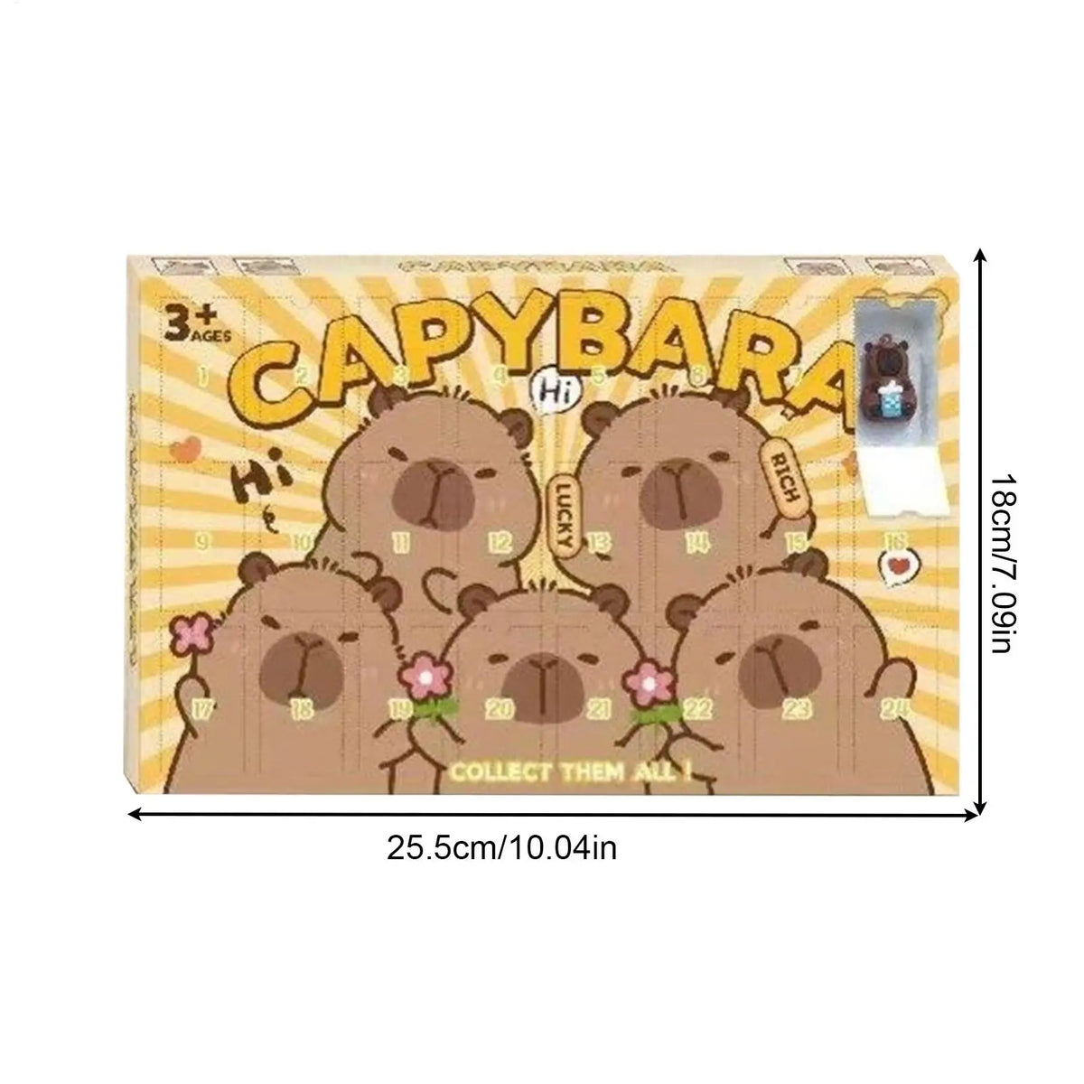 3D Capybara Advent Calendar – Cute Animal Toy Christmas Countdown for Kids