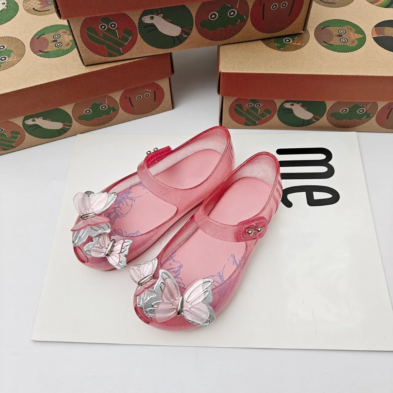 Brazil Brand 2026 New Style Kids Fashion Classical Jelly Shoes Girl Princess Cute Butterfly Sandal Kids Beach Single Shoe HMI210
