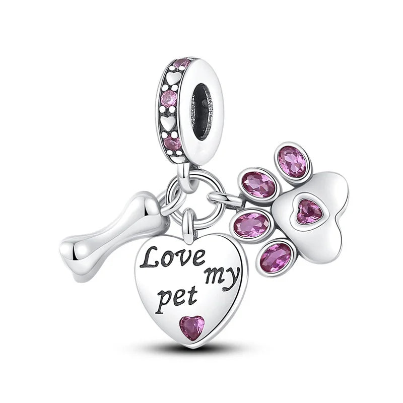 2026 S925 Silver Plated Paved Golden Ring Charm Luxury Stone Shell Nature Strength Cowboy Textured Safety Chain Fine Jewelry