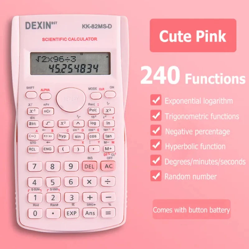 Portable Dual Row Screen Multi-Functional Scientific Function Calculator Essential Stationery for School And Office Supplies