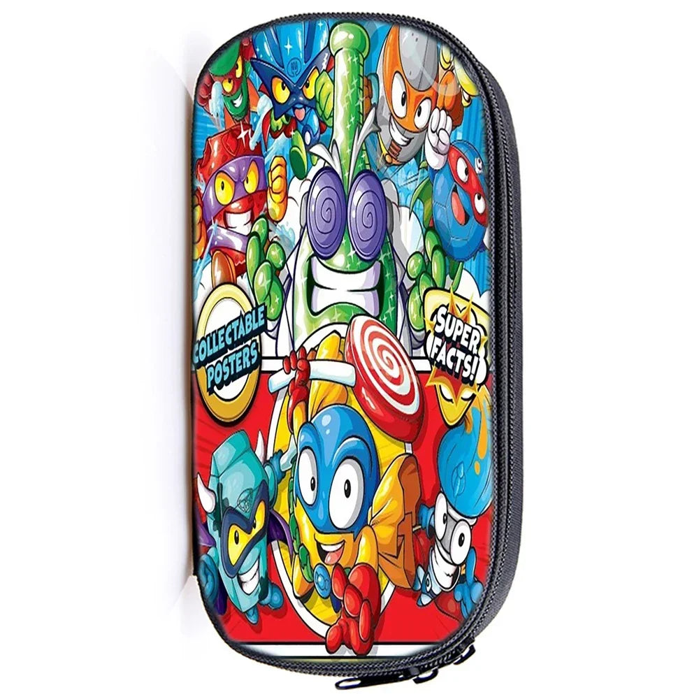 Super Zings Pencil Case Kids Pencil Holder Funny Superzings Printed Pen Bag Students Cute Bag Teens Bag Boy Girl for School