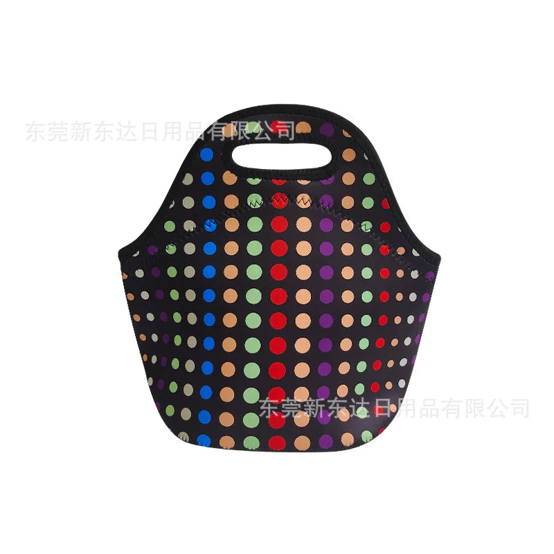 Neoprene Portable Lunch Bag Thermal Insulated Bento Box Tote Cooler Pouch Dinner Container Picnic Kid School Food Storage Bags