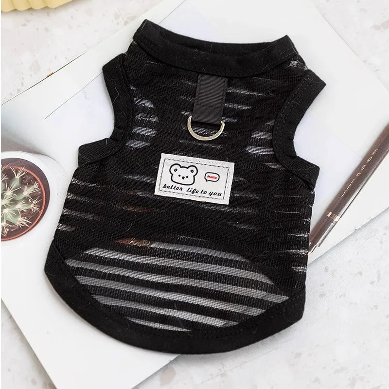 Summer Pet Vest for Small Medium Dog Cooling Clothes Chihuahua French Bulldog Breathable Clothes Puppy Casual Shirt Dog Costume