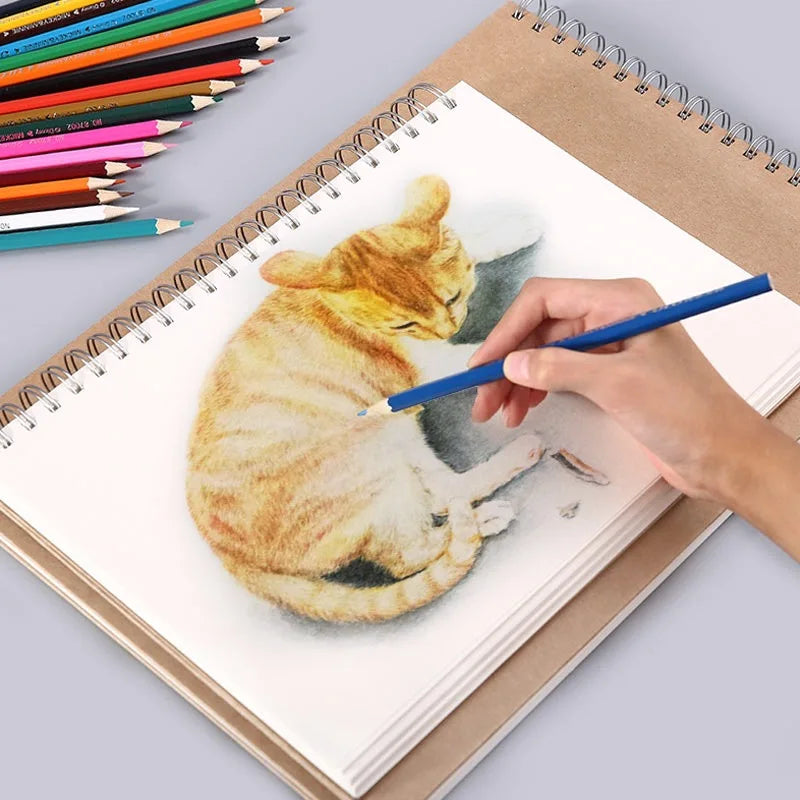 Art Sketchbook 160gsm 30 Sheets/60 Pages Drawing Watercolor Spiral Notebook For Sketching