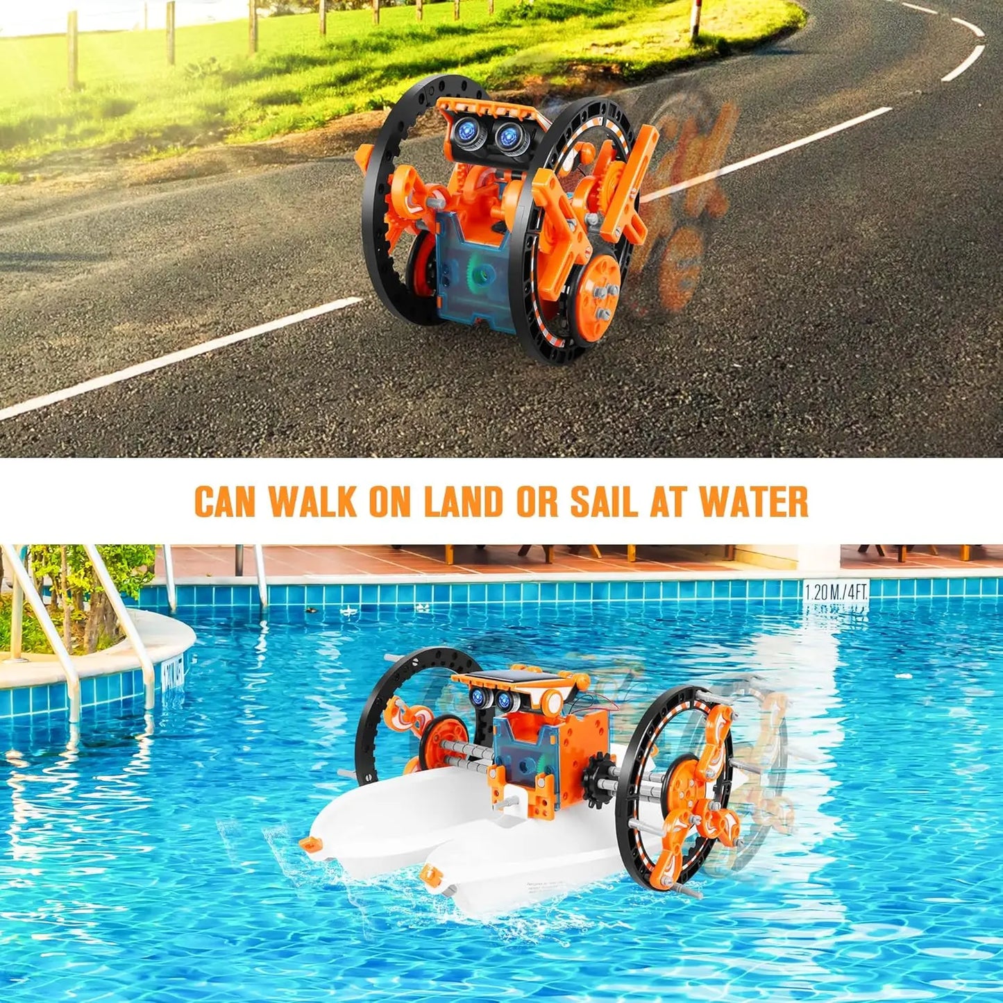 STEM 13-in-1 Solar Robot Kit for Kids Age 8-12, DIY Science Experiment Building Toys Educational Birthday Gifts Boys Girls