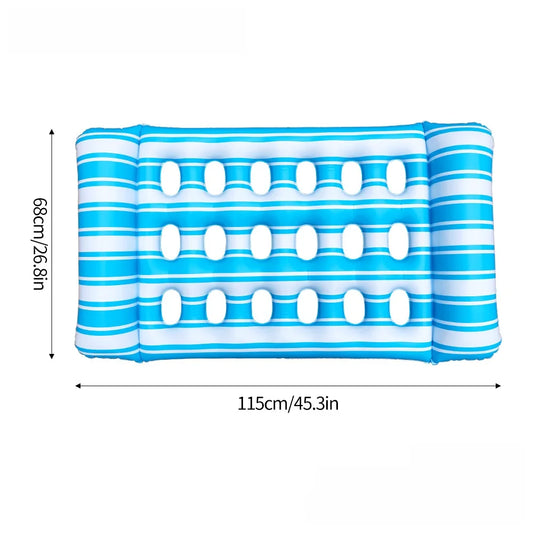 1pc Summer Foldable Water Hammock Inflatable Sea Mattress PVC Floating Sleeping Bed Chair Swimming Pool Beach Lounger Adult Buoy