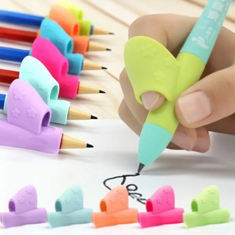 3pcs Pencil Grip Writing Corrector Posture Correction Tool Ergonomic Finger Trainer Children Pen Writing Grip Holders for Kids