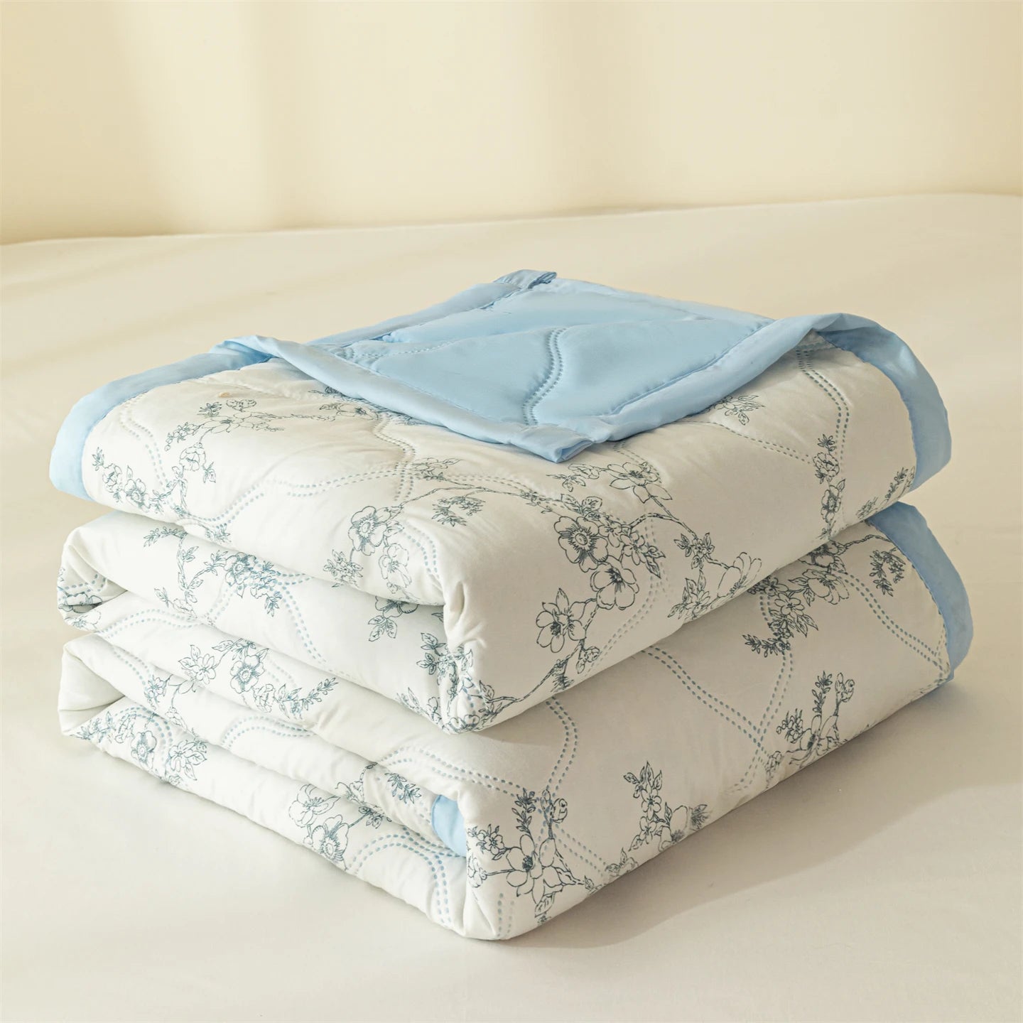 2026 New Printed Washed Summer Quilt Lightweight Breathable Cooling Air Condition Comforter Soft Thin Bed Blanket for Home Dorm