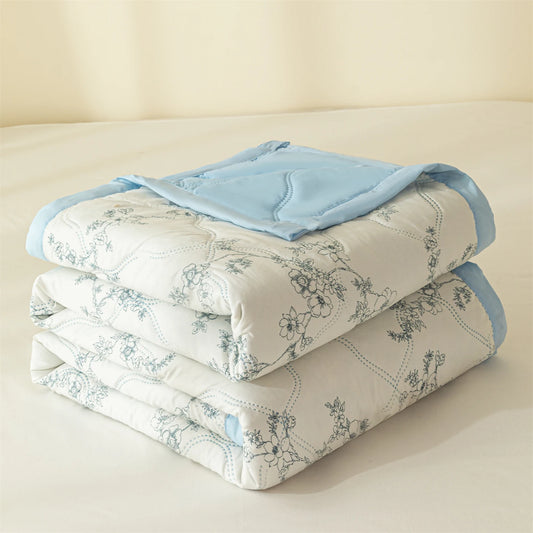 2026 New Printed Washed Summer Quilt Lightweight Breathable Cooling Air Condition Comforter Soft Thin Bed Blanket for Home Dorm