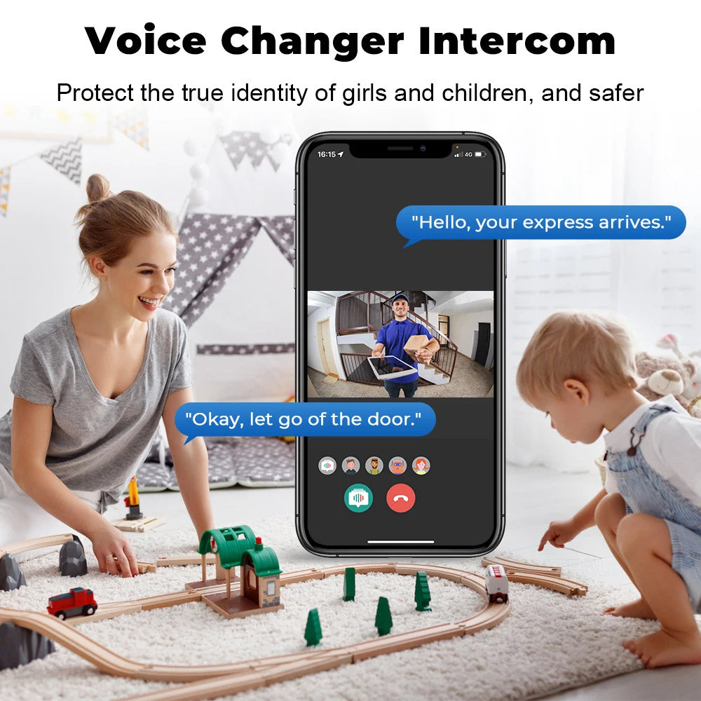 Wireless Video Doorbell Camera, WiFi Two-way Talk Doorbell with IR Night Vision, Smart Home Security Surveillance Monitor