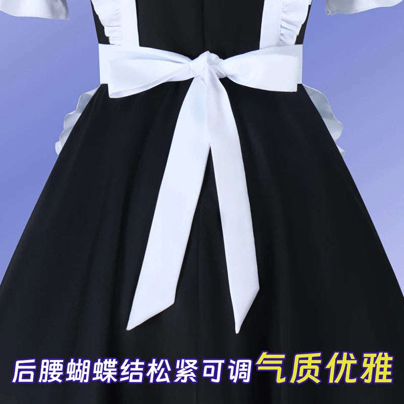 Anime Jax Maid Dress Cosplay Costume Maidservant Adult Uniform Amazing Digital Circus Role Play Halloween Party Outfit For Girls