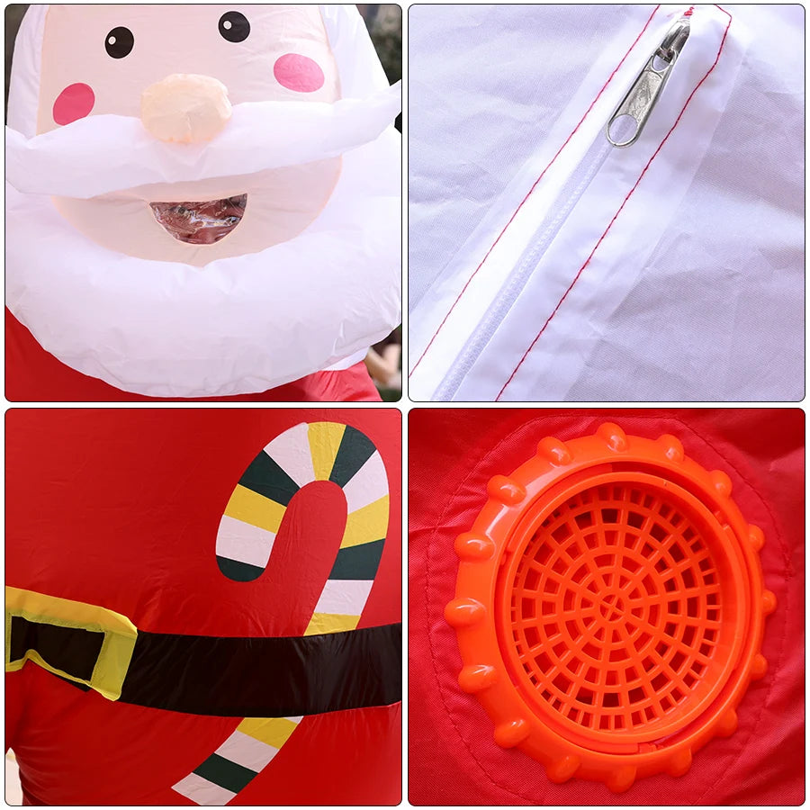 Halloween Adult Santa Claus Inflatable Costume Decoration Christmas Party Bar Interactive Funny Include Fan Battery Case