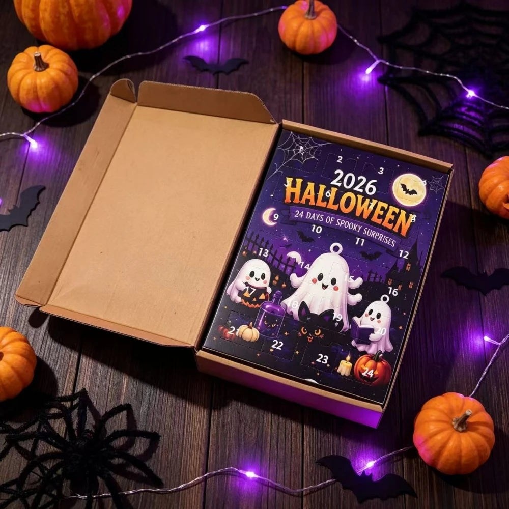 Halloween Advent Calendar – 24 Spooky Acrylic Ornaments Countdown Box