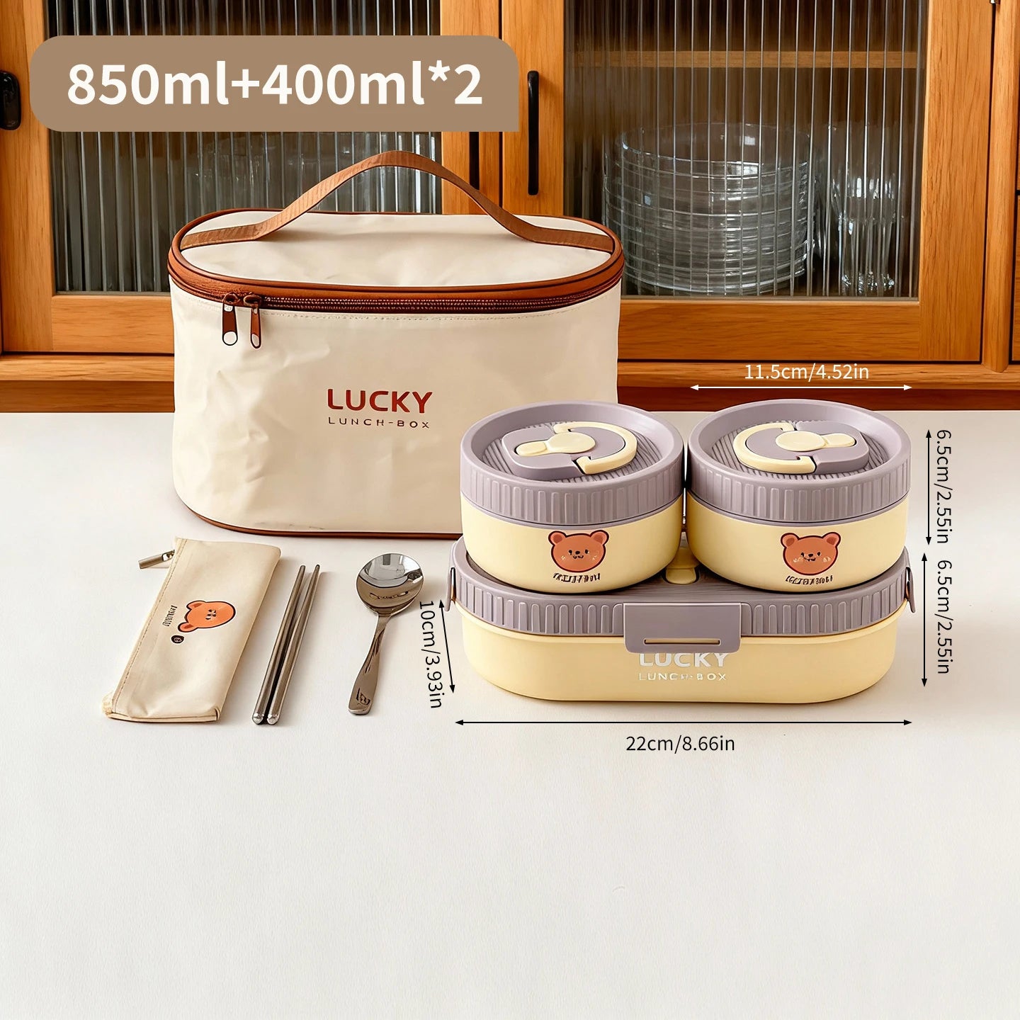 WORTHBUY 304 Stainless Steel Oval Insulated Lunch Box For Kids Student Portable Leak Proof Divided Food Container Microwave Safe
