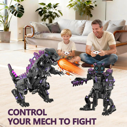5in1 STEM Robot Dinosaurs Building Toys for Kids Remote & APP Controlled Dinosaur Robot STEM Building Kit for Science Learn