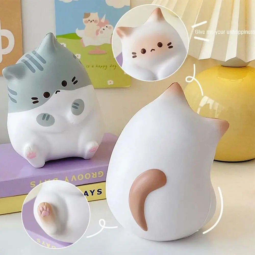 Cat Stress Relief Squishy Toy PU Slow Rising Squeeze Toys Antistress Ball Cartoon Table Ornaments Squishy Stress Reliever Toys