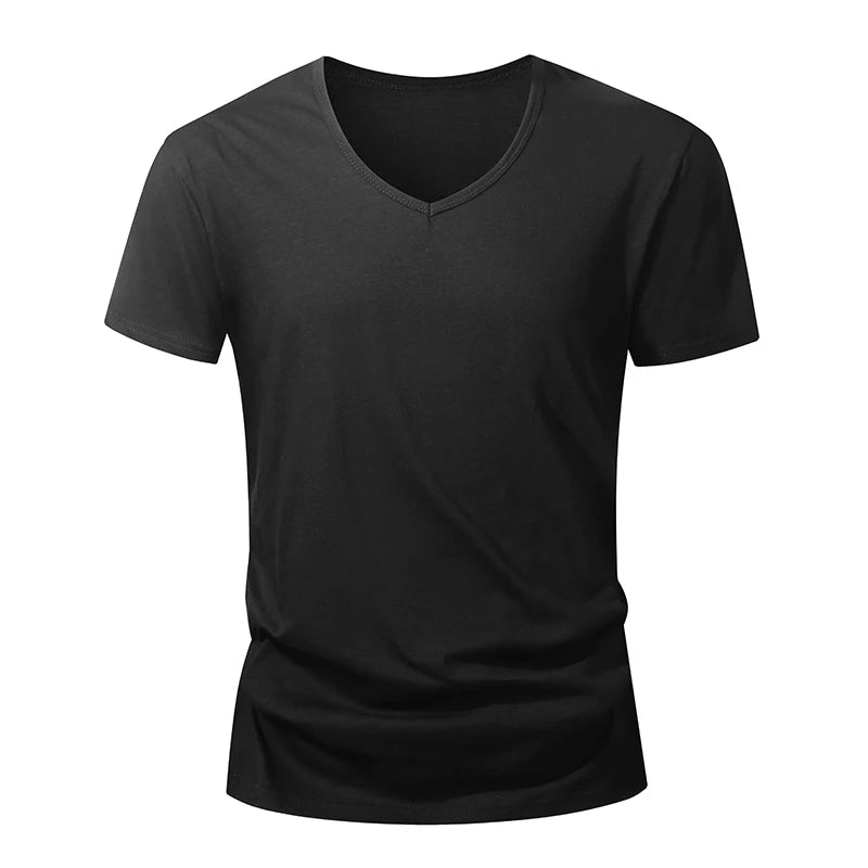 100% Cotton Men T-shirt Summer Short Sleeve Tops Tee Black White Male Clothing Soft High Quality Homme Tshirt Casual T Shirt Men