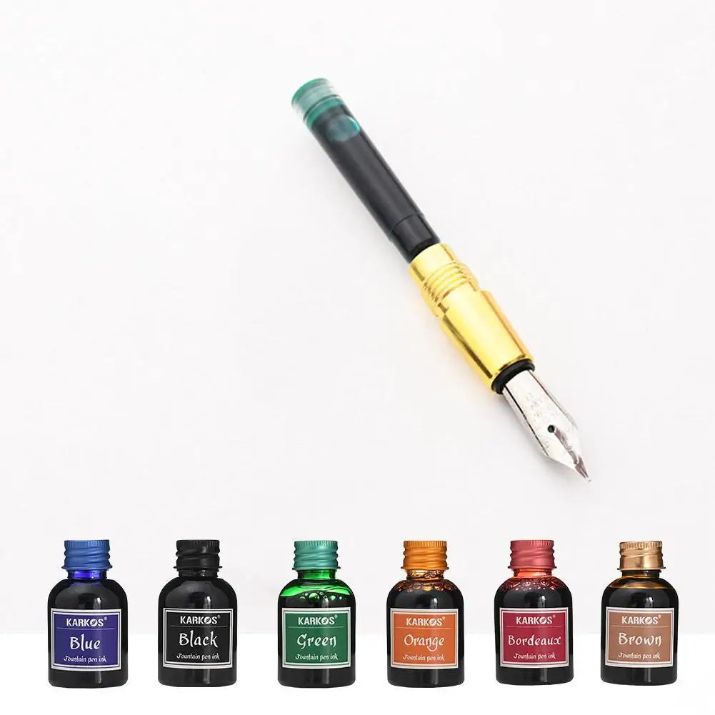 Pure Black Colorful Fountain Pen Ink Universal Refill Ink Stationery Office School Supplies Pens Pencils Writing Supplies