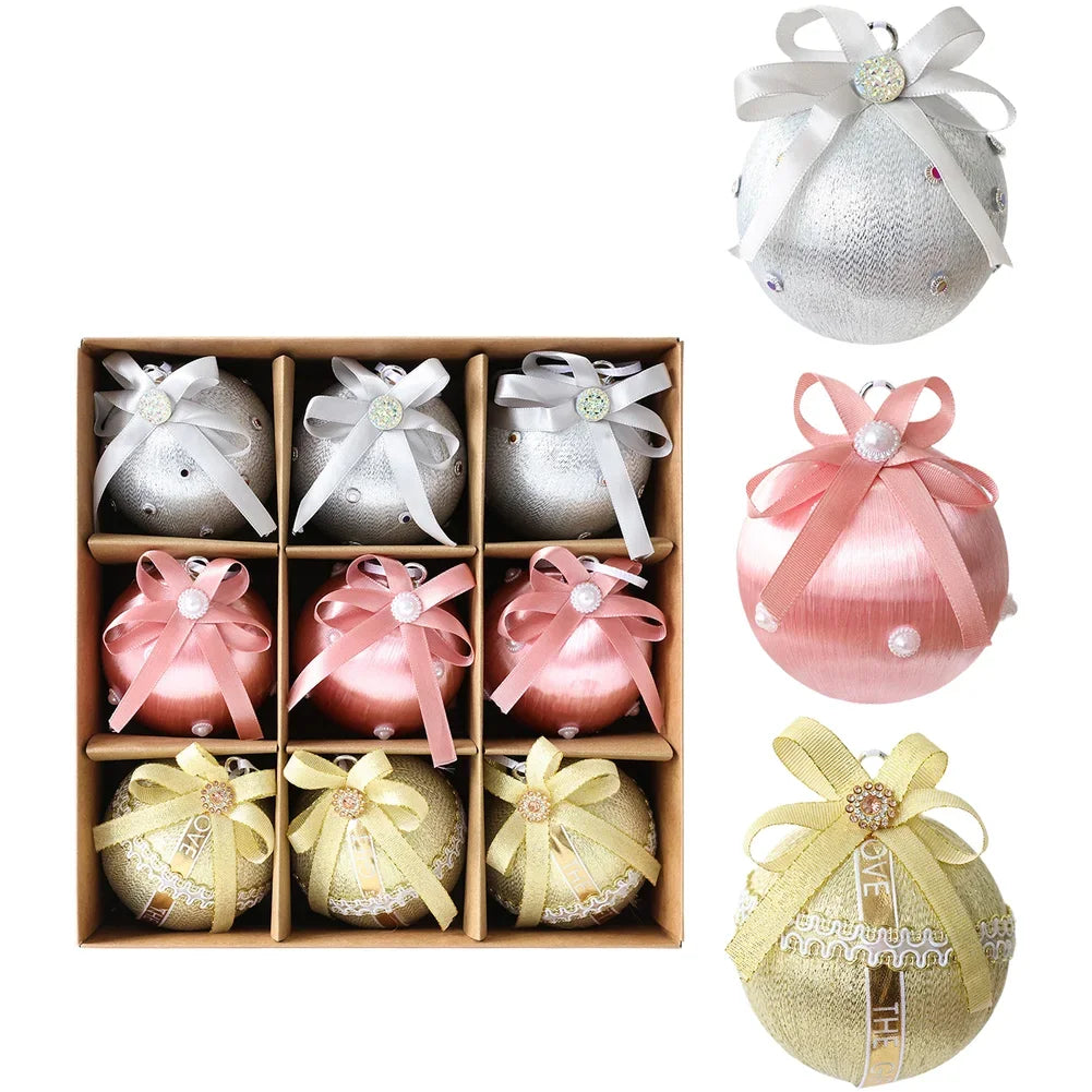 Decorative Foam Ball Set For Trees Christmas Decoration As Shown In The Figure Satin Christmas Ornaments Vibrant Modern Hues