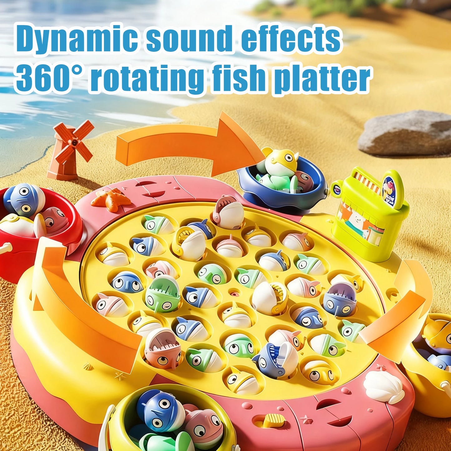 Magnetic Fishing Game - Educational Learning Toy with 2/6 Poles & 25/35/45 Fish for Kids Develops Fine Motor Skills