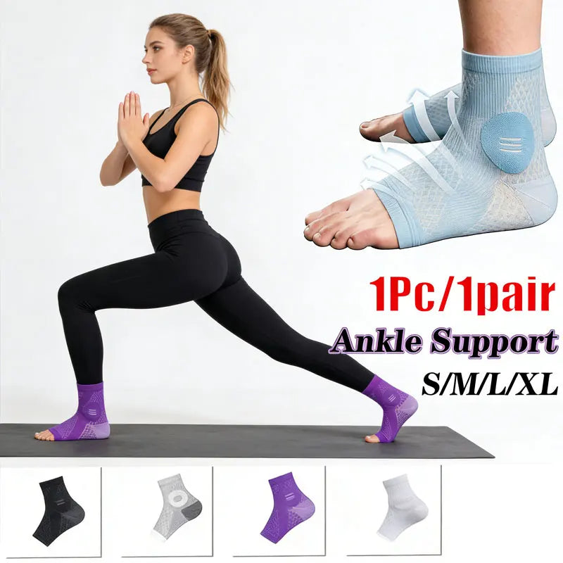 1Pc/1pair Knitted breathable Ankle Support Brace, Best Ankle Compression Support Brace for Foot and Heel