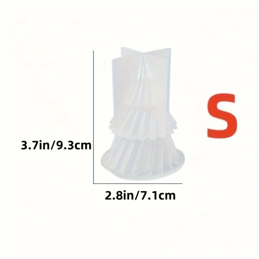 Christmas Tree Candle Silicone Mold DIY Gypsum Cement Christmas Tree Shape Silicone Resin Mold