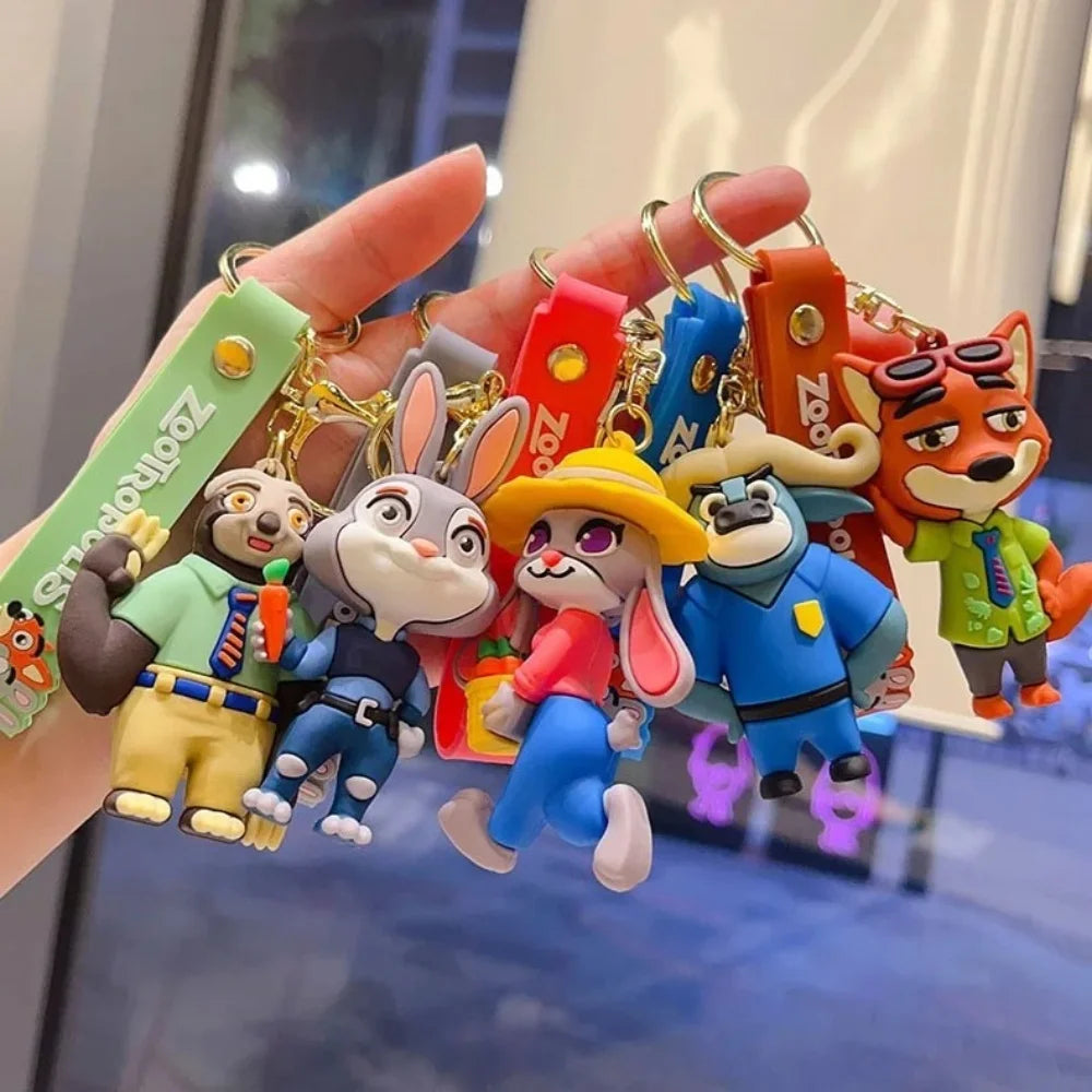Zootopia Keychain Cartoon Judy Hanging Ornament Car Bag Accessories Wholesale Cute Animal Pendant Gift for Kids Party Favor