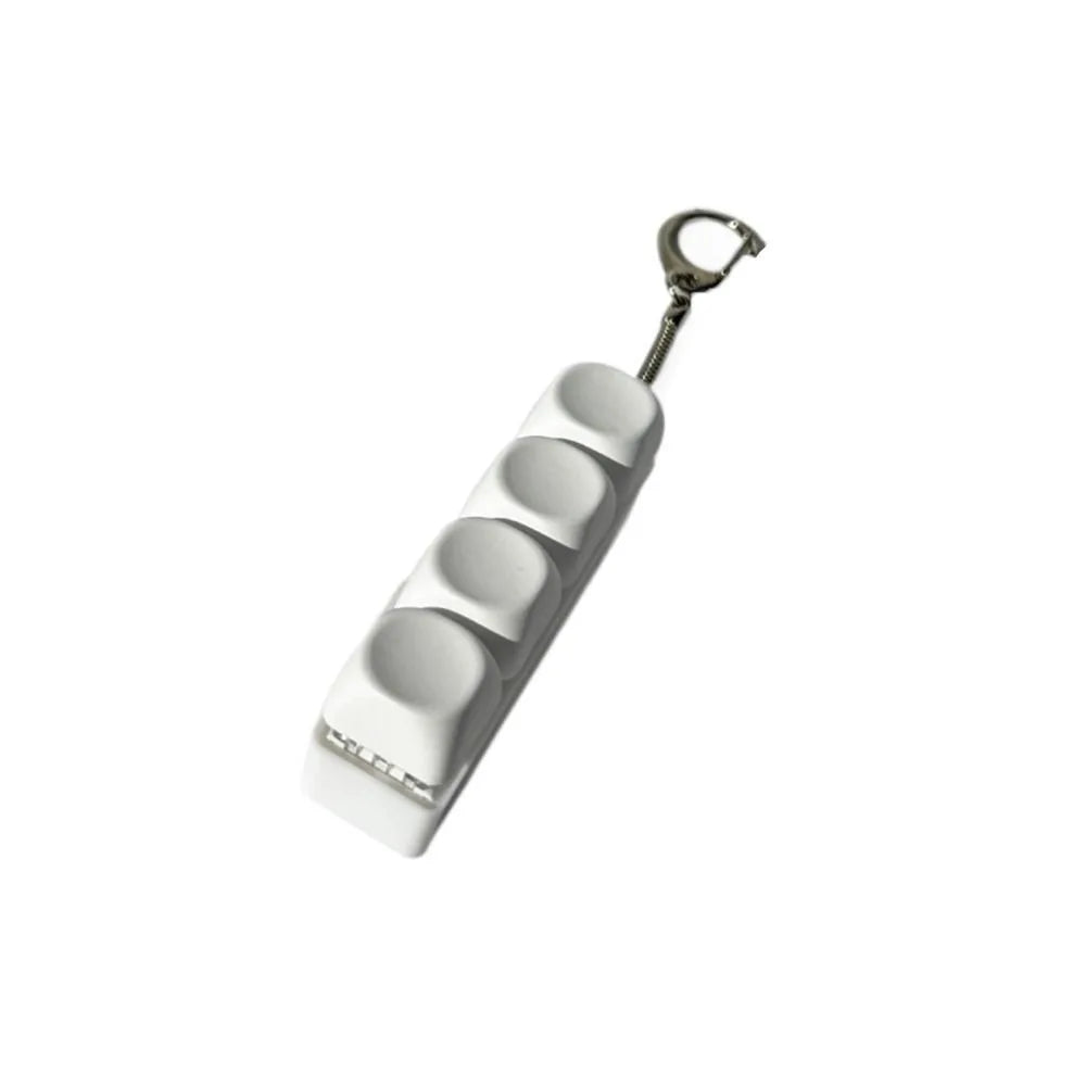Relaxing DIY Keyboard Fidget Keychain Keycap Keys Button Finger Keyboard Cap 4/9Keys Relief Stress Clicker Toy Adult