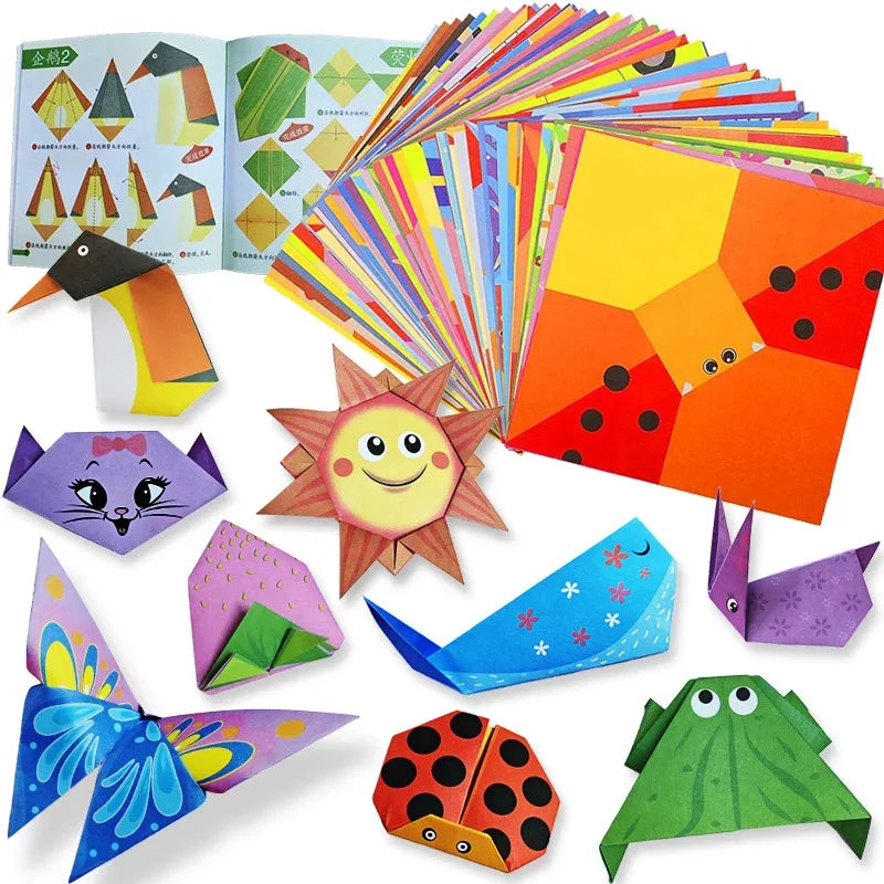 Origami Kit with 30/96 Sheets Paper & Guide Book, DIY Craft Art for Beginners kids，Multiple difficulty level challenges